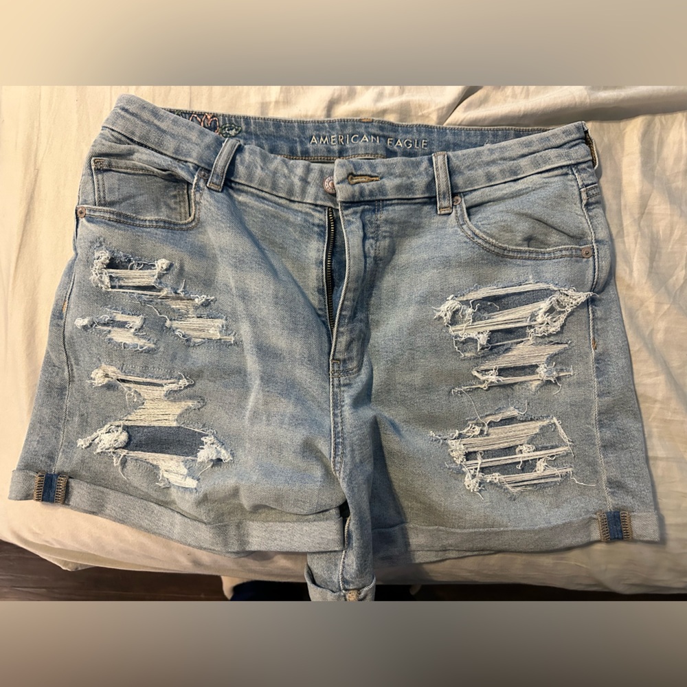 American Eagle Light Blue Denim Shorts